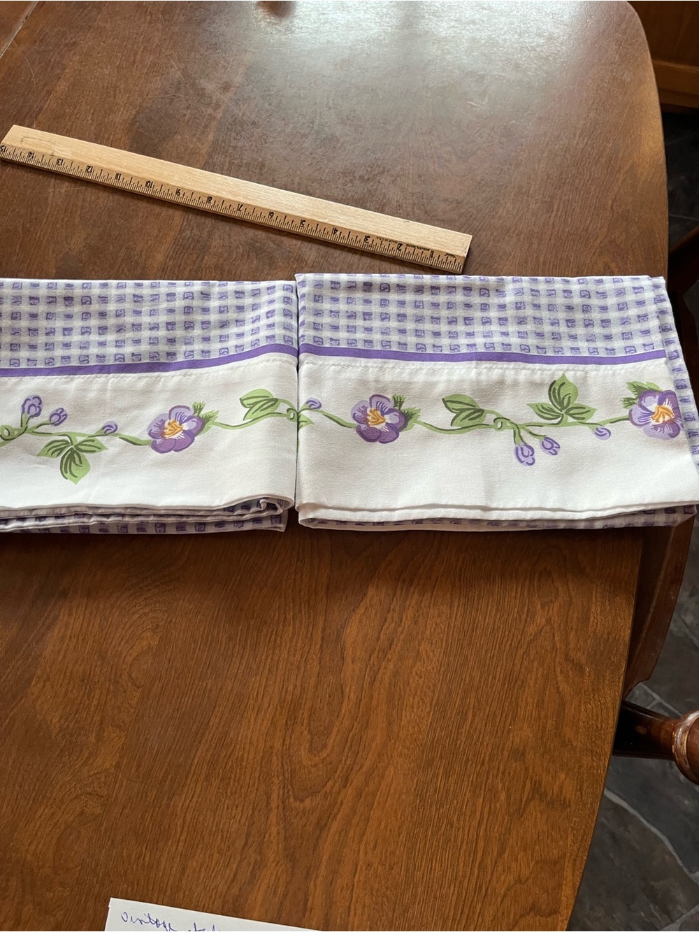 Purple Floral Border Pillowcase Pair - Home Bedding